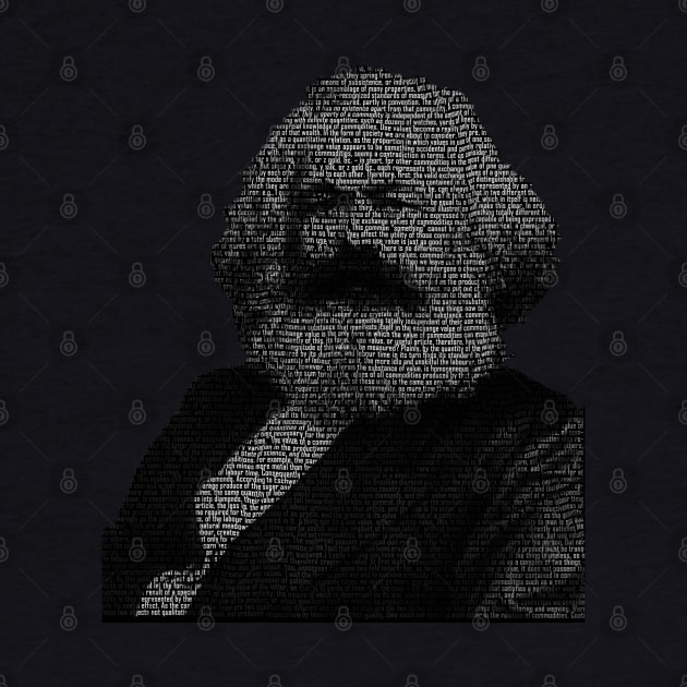 Karl Marx word portrait using passages from 'Das Kapital' by RandomGoodness